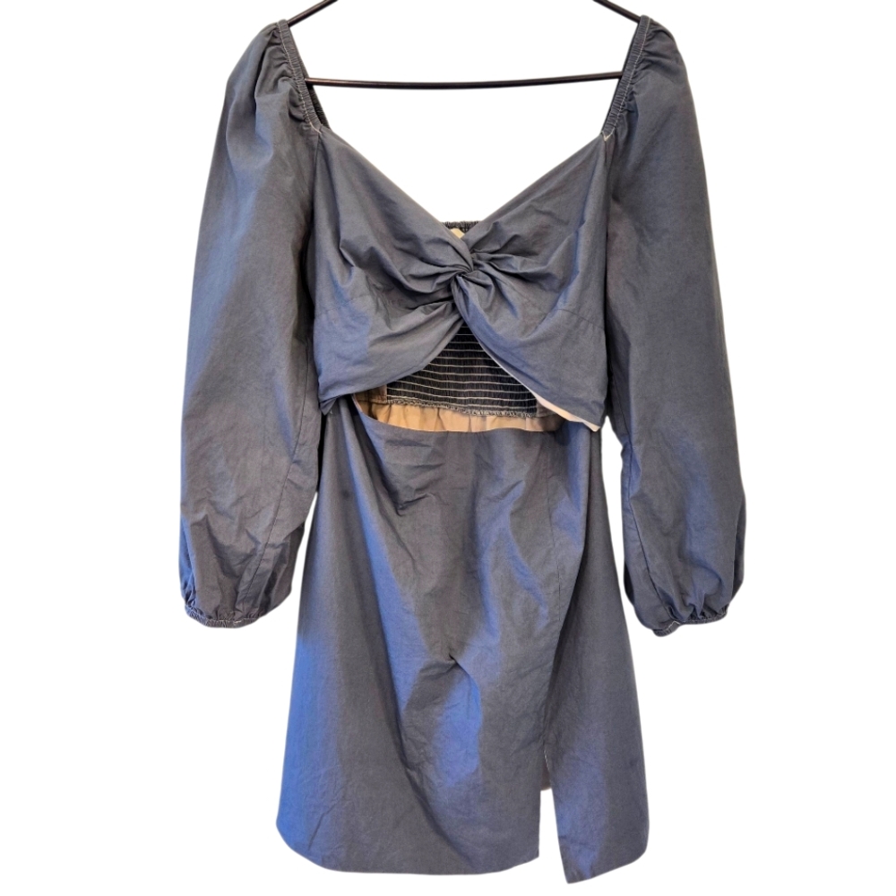 Anthropologie Blue Long Sleeve Dress